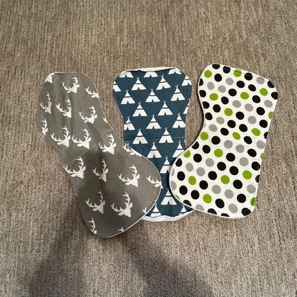 Handmade Baby Burp Cloths – Set‎ of 3